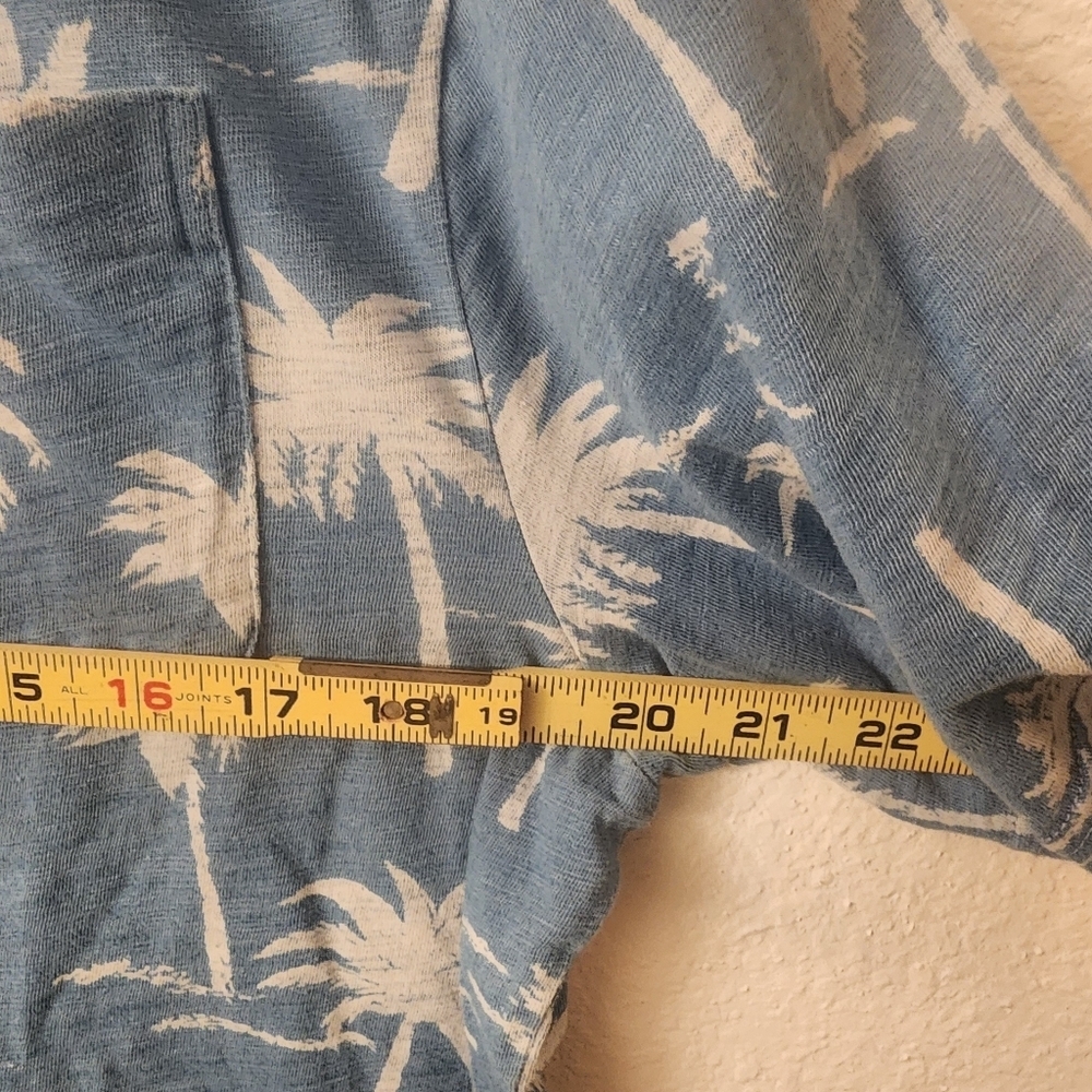 johnnie-O Hangin' Out 100% Cotton Indigo Palmy Golf Polo Shirt Mens Medium - Picture 8 of 9